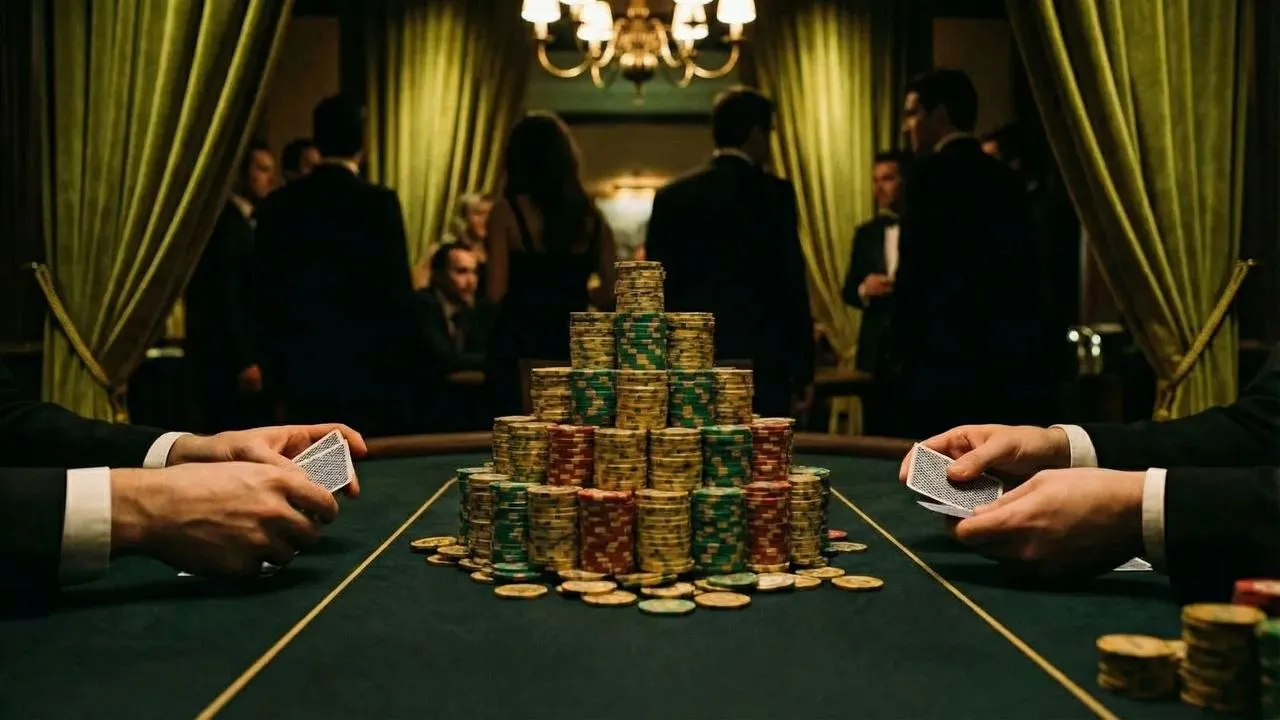 Aggressiv pokerspelare 3-bettar med starka kort